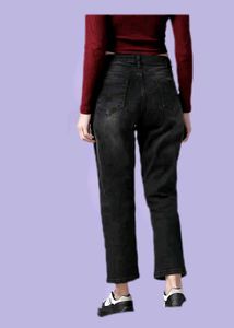 Roadster Charcoal Grey Boyfriend Jeans