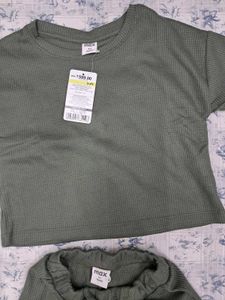 4)Olive Green baby Co-ord Set