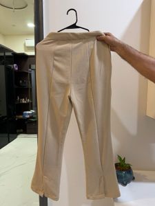 Chic Beige Flare Pants