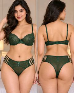 Green Lace Mesh Strappy Briefs