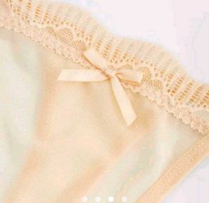 Sheer Lace Trim Thong Briefs