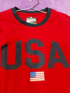 Red USA Graphic Tee