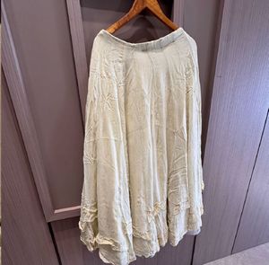 Elegant Pastel Ruffled Ethnic Gown