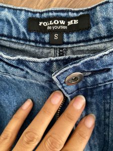 Wide Leg Denim Pants