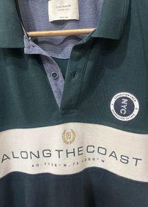 Men's Color Block Polo T-Shirt