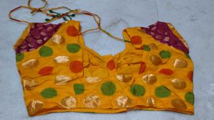 Vibrant yellow Saree with Blouse