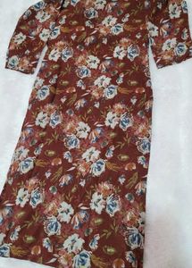 Floral Print Kurta with Embellishments