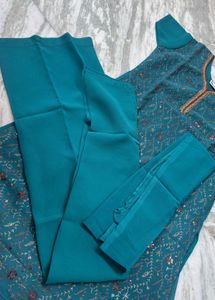 Beautiful Teal Embroidered Kurta