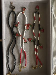 Beaded Necklaces with Fruit Charms