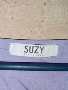 Cute Lavender Bell Sleeve Top Oversized