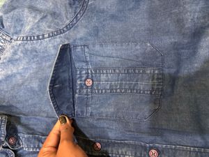 Men's Blue Denim Shirt