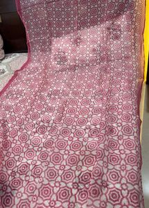 2 Elegant Pink Geometric Print Dupattas