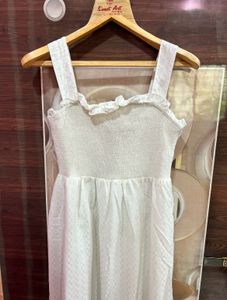 White Smocked Bodice Sundress