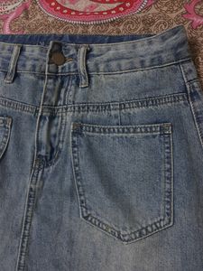 Denim Mini Skirt From Savana