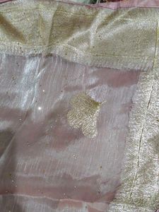 Pink Organza saree with blouse
