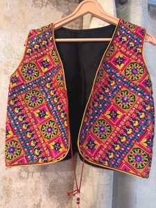 Heavy Embroidered Ethnic Vest, Bust-36/34