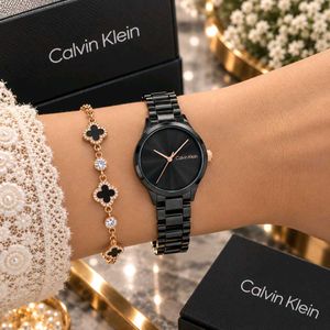 Calvin Klein Black Metal Band Watch
