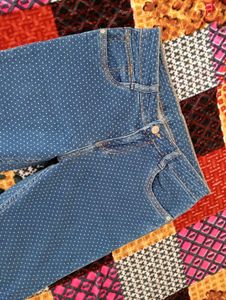 Stylish Blue Dotted Jeans