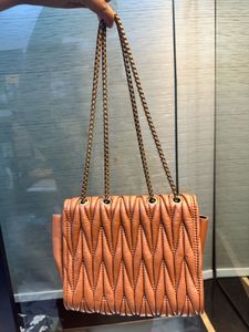 Brown Chain String Sling Bag