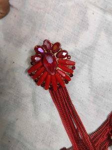 Red Tassel Earrings