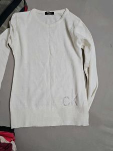 Classic White Knit Sweater