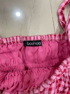 Pink Checked Summer Dress
