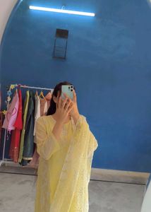 Beautiful Yellow Kurta Set with Dupatta kamiz