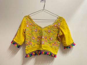 Vibrant Yellow Embroidered Lehenga Skirt and blous