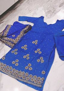 Heavy Blue Kurta Set with Dupatta