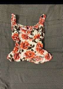 Floral Print Sleeveless Top