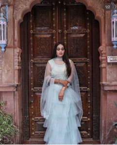 Elegant Tiered Skirt Gown
