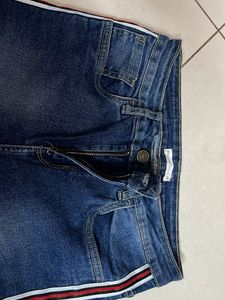 High waist denim with Side Stripes