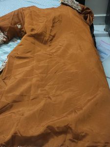 Embroidered Brown Kurta