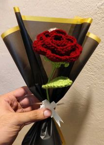 Handmade Crocheted Rose Bouquet
