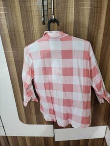 Pink &amp; White Gingham Button-Down