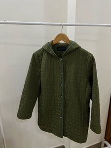 GAFFY SPORT OLIVE GREEN QUILTED HOODED JACKET