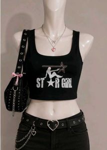 Trendy Black Star girl Tank Top💋
