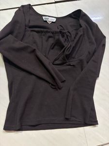 Brown Long Sleeve Top