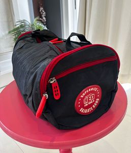 Stylish Black & Red Duffle Bag