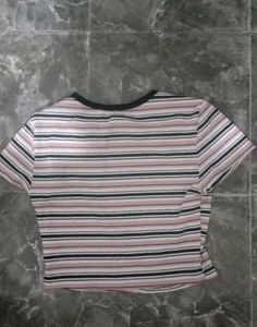 Striped Cropped T-Shirt