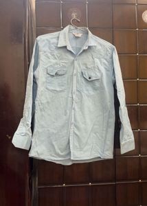 Light Blue Western Style Shirt