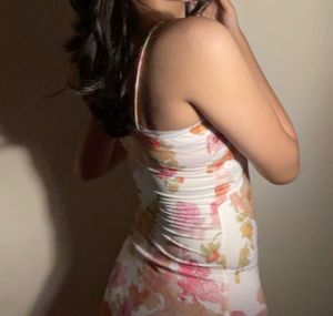 Viral Floral Bodycon Dress- Lace trimmed