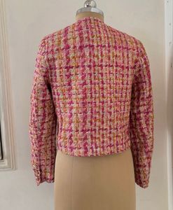 Chic Tweed Blazer and Skirt Set