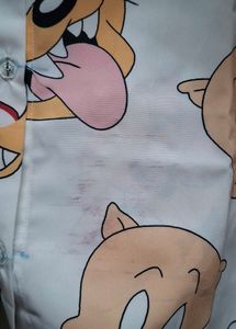 cartoon white long shirt