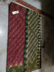 Elegant Green and Maroon Saree