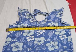 Boulevard Blue Floral Sleeveless Dress
