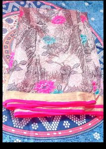 Elegant Floral Print Saree