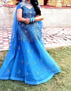 ✨ Stunning Blue Designer Gown