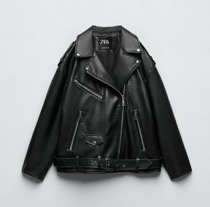 Zara Black Faux Leather Jacket