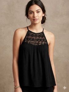 Black Lace Halter Maxi Dress